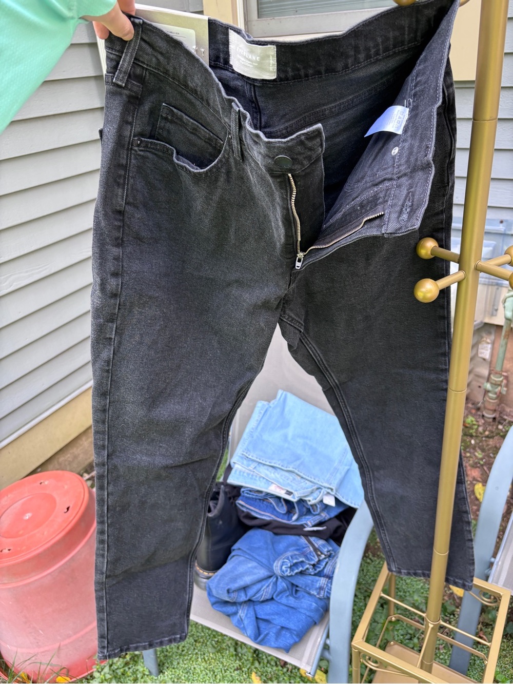 Everlane Black Slim Tapered Jeans